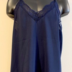 Blue Tank w/ lace.